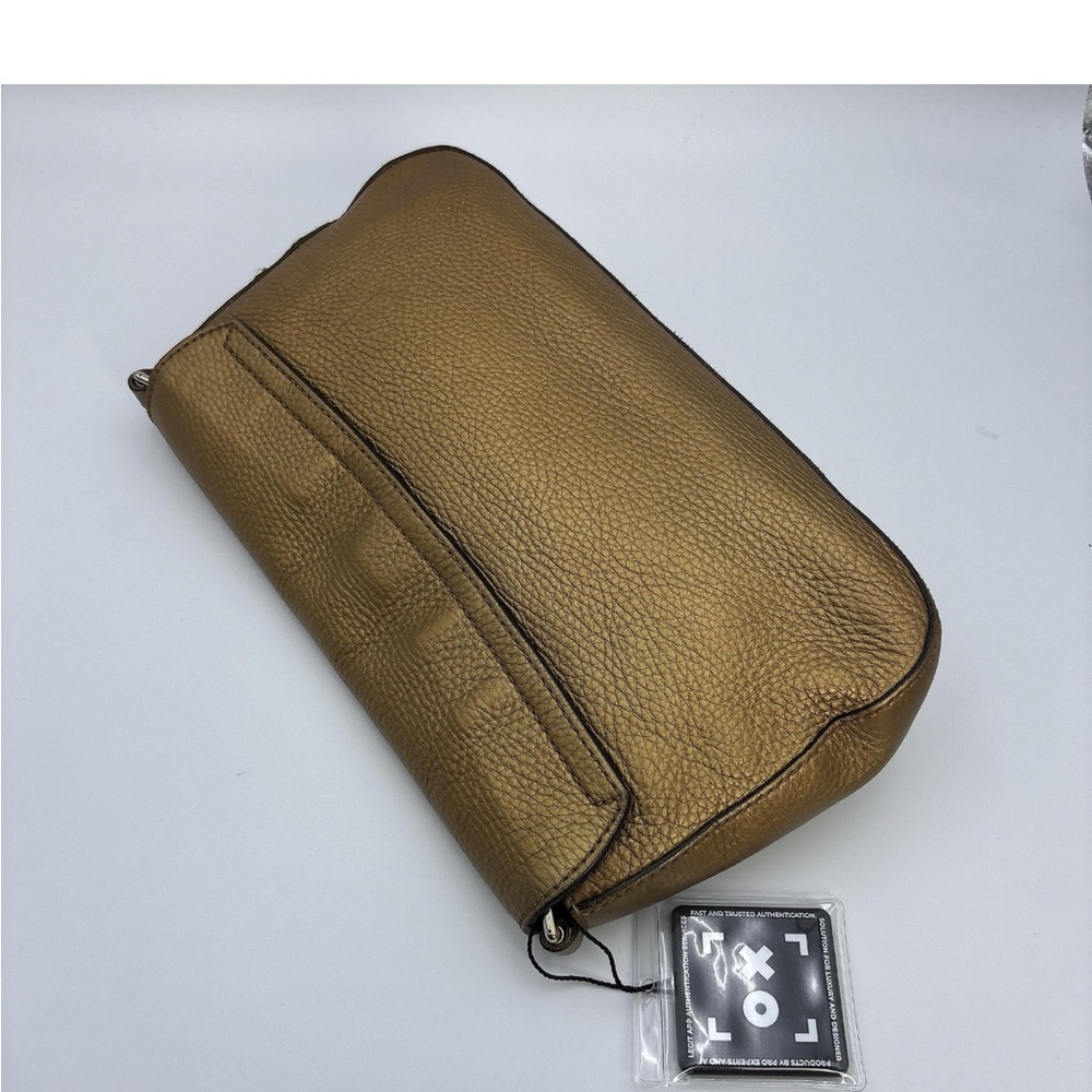 Authentic Gucci Metallic Gold Soho Chain Flap Bag Shoulder Crossbody - Picture 10 of 16